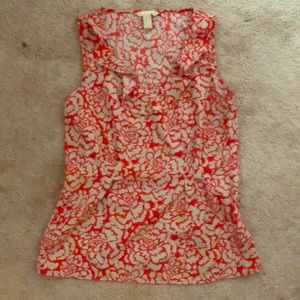 Red and great cute ruffled top